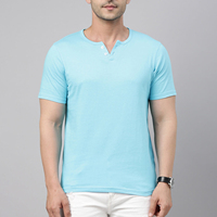 T-shirt Henley élégant pour homme, 100% coton, de haute qualité, séchage rapide, respirant, jersey 300g, vêtements de sport décontractés, logo personnalisé