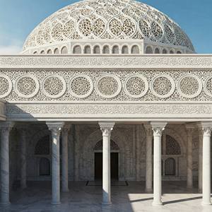 Mármol Natural Premium, Patrones Islámicos Modernos para Interiores/Exteriores de Mezquitas y Dargah, Tallados a Mano, Resistentes a la Intemperie, Personalizables - Product Image 2