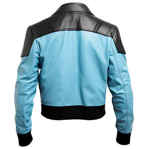 Blouson d'hiver en cuir pour homme, toile, peau de vache, imperméable, doublure chaude, style moto et motard, 2025 - Product Image 6