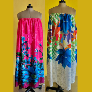 Sublimación personalizada Ropa tribal Polinesia Samoan Floral Print Hawaiian Plumeria Puakenikeni Falda larga para mujeres - Product Image 1