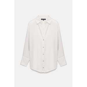 Haut en mousseline décontracté et formel pour femme en taille XL, motif animal léopard et floral brodé, décoration en dentelle, logo sur le devant - Product Image 1