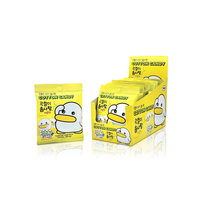 Bonbons soufflés coréens à faire soi-même en forme de personnage |   Autocollants comestibles pour bonbons amusants |   Yum'z Bites, forme de dessin animé blanche, saveur yaourt, 11g, sachet de 60 unités