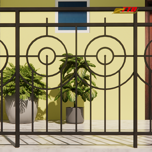 Rampe de balcon en fer forgé sur mesure fabriquée à la main au Vietnam Ingrédients à 100% du Vietnam Design élégant et sécurisé - Product Image 3