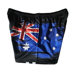 Pantalones Cortos Deportivos de Rugby Personalizados OEM de Alta Calidad, 100% Poliéster, Transpirables, de Secado Rápido, con Estampado Digital y Cierre de Cordón, Unisex - Product Image 4