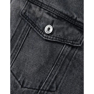Ropa de diseñador de alta calidad, pantalones vaqueros y chaqueta para hombre, chaqueta vaquera personalizada desgastada de manga larga con botones de gran tamaño para hombre - Product Image 3
