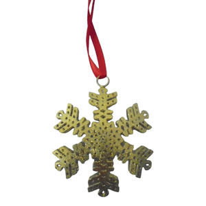 Modern Design <b>Pink</b> Colour Iron Hanging Snow Flake Ornament Customized <b>Christmas</b> <b>Decoration</b> for Wholesale Bulk - Product Image 3