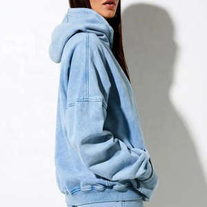 Sudadera con capucha y pantalón de lavado ácido, ajuste relajado, cómodo, ropa informal diaria - Product Image 3