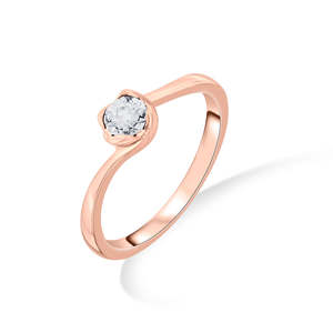 Rose Gold Studded <b>Spin</b> Diamond <b>Ring</b> - Product Image 4