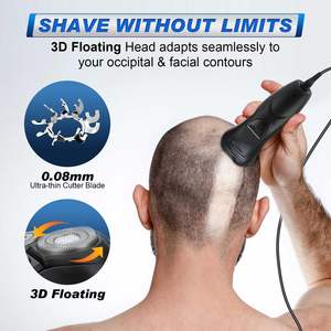 Afeitadora Eléctrica Profesional para Hombres, Motor Potente, Afeitadora Eléctrica con Cable, Recortadora de Pelo Retráctil para Uso Facial, Lavable - Product Image 6