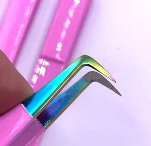 ZACHARY INDUSTRIES Pince à cils personnalisée Multipel Colors Fiber Tip Pince à épiler en acier inoxydable - Product Image 1