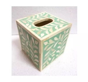 Boîte porte-serviettes de Style luxe finition incrustation d'os pour la décoration de fête de mariage utilisation Style moderne et meilleure vente boîte à mouchoirs - Product Image 3