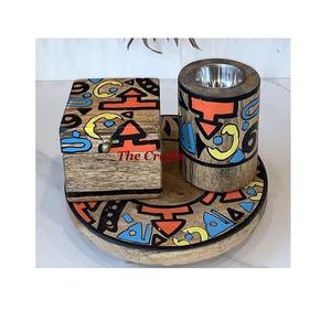 Wooden Incense <b>Burner</b> With Oud Box And Tray Superior Quality Mubkhar <b>Bakhoor</b> <b>Burner</b> For Wedding Use - Product Image 5