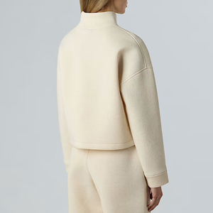 Ensemble de survêtement pour femme en molleton polaire à manches longues, col montant, de qualité supérieure, poids moyen, pour l'hiver, avec logo personnalisé - Product Image 5