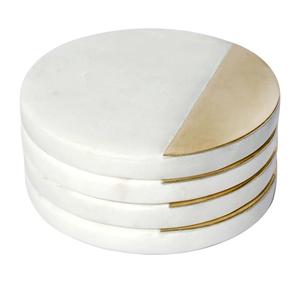 Sous-verre en marbre de qualité supérieure avec verre de tasse à thé en laiton pour la fabrication de sous-verre de café de taille personnalisée en gros - Product Image 6