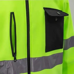 Servicio OEM Ropa de trabajo de invierno Chaquetas de alta visibilidad para hombres Chaquetas reflectantes con cremallera Diseño personalizado Chaquetas impermeables de alta visibilidad - Product Image 5