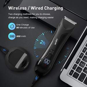 Tondeuse électrique rechargeable par USB pour hommes, pour les poils du corps et de l'aine, lame en céramique, rasoir pour poils pubiens avec lumière LED - Product Image 4