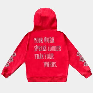 ผู้ชายที่กําหนดเอง Rhinestones เต็มหน้าเสื้อกันหนาวหมวก Streetwear คุณภาพดีที่สุดแฟชั่นสวมราคาถูก U Nisex ฮิปฮอปเสื้อฮู้ดทําในปากีสถาน - Product Image 5