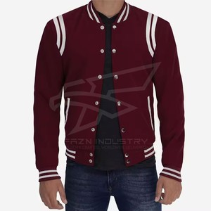 Veste universitaire pour hommes avec patchs brodés Style Letterman Baseball Bomber Jacket Casual Streetwear Outerwear Vestes pour hommes - Product Image 6