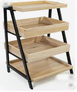 Rustic Wood Display Risers Rectangular Decorative <b>Stands</b> for Arranging & Showcasing Your Favorite Items - Product Image 3