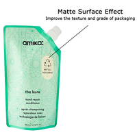 Pochette d'emballage souple réutilisable avec bec verseur pour shampoing, 500 ml (16,9 fl oz), 150 microns, OPP/NY/PE, finition mate vernie, jaune/vert/noir