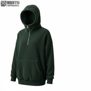 Sudadera con capucha 500 Gsm Heavyweight Drop Shoulder para hombre con bolsillo | Fabricante OEM | Sudadera con capucha de alta calidad de diseño holgado para hombre - Product Image 2