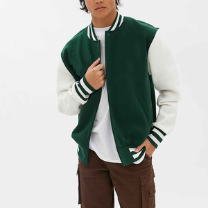 Veste universitaire Bullas pour hommes, veste de baseball avec manches en cuir doré, veste universitaire en cuir personnalisée pour hommes - Product Image 4