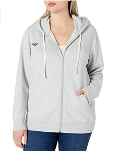 Sudadera con capucha de lana de felpa para mujer, ropa informal de talla grande con cremallera completa, disponible en stock, para invierno - Product Image 3