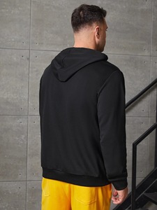 Sweat à capuche thermique pour homme, personnalisé, en molleton de coton, tissu tricoté, mode automne-hiver - Product Image 3