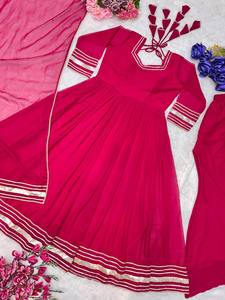 Vestido largo Anarkali de calidad superior para mujer, ropa de fiesta de diseñador para bodas, boutique India Salwar Kameez, traje de moda para mujer - Product Image 5