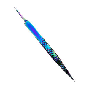 Pinzas de pestañas de volumen de extensión de pestañas de color personalizado de 90 grados para la venta instrumentos de belleza pinzas personalizadas - Product Image 3