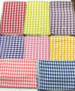 Tela de Popelina 100% Algodón Orgánico, Teñida con Hilo, Transpirable, Ecológica, a Cuadros de Colores para Camisas de Niños y Niñas, Textil para el Hogar - Product Image 2