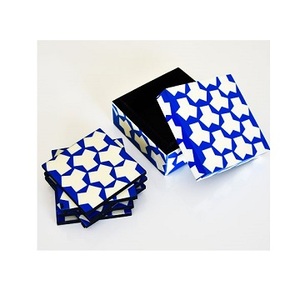 Indian Wooden Epoxy Resin India Tea Cup <b>Coaster</b> <b>Set</b> 4 Pcs for Home Decor and Tableware <b>Coasters</b> Manufacture - Product Image 4