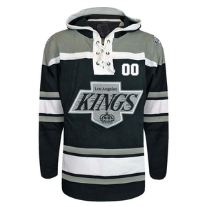 Sudadera con capucha única personalizada para hockey, 100% algodón, equipo de sarga de aparejos, camiseta de hockey sobre hielo con capucha, camiseta de hockey con cordones - Product Image 3