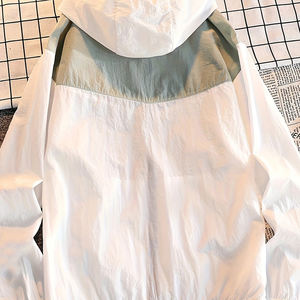 Veste coupe-vent légère d'extérieur Protection UV Tissu en fibre de glace de haute qualité et respirant Bloc de couleur bicolore - Product Image 2