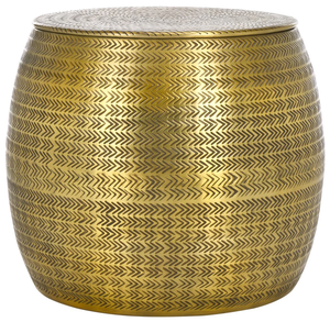 Nordic Aluminium Side <b>Stool</b> with Vintage Brass Finished Durable Bone Inlay Console for Living Room Bedroom Factory Direct Supply - Product Image 1