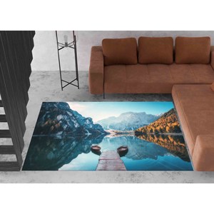 Tapis imprimé paysage - Tapis antidérapant pour porte d'entrée et vue, avec poils doux - Product Image 2