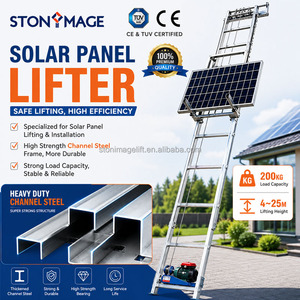 Monte-charge électrique pour panneaux solaires sur toiture, élévateur de matériaux pour travaux de construction - Product Image 1