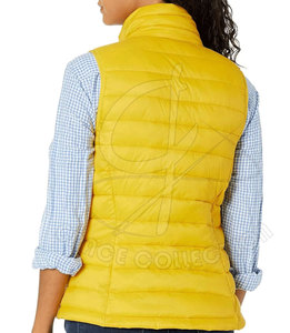 Professional Manufacturing <b>Women's</b> Puffer <b>Vest</b> 100% Polyester Winter Sleeveless Puffer <b>Vest</b> With Customized Logo - Product Image 2
