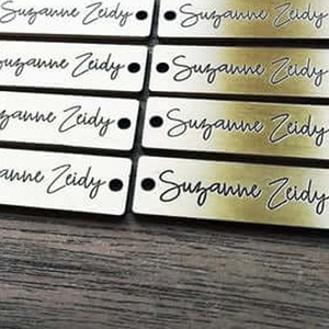 Saco De Vestuário Personalizado Acessórios placa OEM ouro Metal Marca Logotipo Vestuário Etiqueta Name tag Marcas de vestuário - Product Image 5