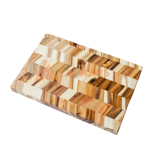 Planche à découper en bois massif à motifs en bois d'acacia Planche à découper de cuisine pour la maison Planche à découper en bois d'origine - Product Image 2