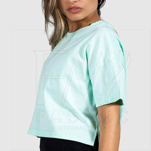 เสื้อยืดคอกลมผ้าฝ้าย100% สำหรับผู้หญิงแห้งเร็วพร้อมผ้าปรับแต่งได้ไซส์พิเศษ - Product Image 3