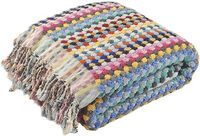 Handloomed Turkish Towel fait à la main modèle de pompon de luxe multicolore grand et taille de la main ensemble hammam hammam