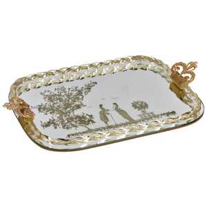 Vaisselle de maison Décoration de table Plateau de service en rotin Cuisine Traiteur Plateaux de serveur de nourriture pour petit déjeuner d'occasion - Product Image 6