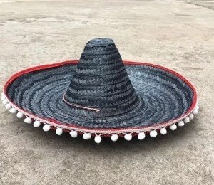 Pas cher prix mexicain chapeau naturel mexicain Sombrero chapeau de paille pour la fête d'anniversaire pas cher prix jaune mexicain chapeau de paille Costume de fête - Product Image 2