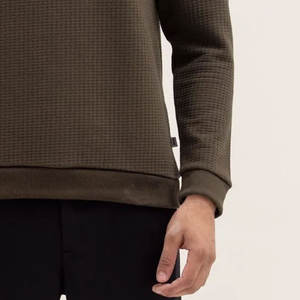 สเวตเชิ้ตผู้ชายย้อมสีล้วนผ้าฝ้าย100% ออกแบบโลโก้ได้ตามต้องการ - Product Image 6