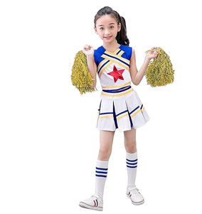 Wholesale Custom Youth <b>Cheerleading</b> <b>Uniform</b> Sets with Rhinestone Girls Cheerleader Outfit OEM Service - Product Image 6