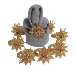 Anneaux de serviette dorés pour mariage, fête, écologiques, en stock, durables, en métal, vente en gros pour hôtel, utilisation de mariage - Product Image 5