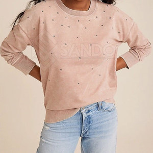 Vêtements d'hiver pour femmes Sweatshirts à strass Sweatshirts à strass respirants pour femmes Fashion Wear Sweatshirts à strass - Product Image 1