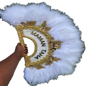 Ventilateurs à main de qualité supérieure pour la danse du ventre fête vacances scène Performance spectacle artisanat à la main fleurs de mariage - Product Image 4