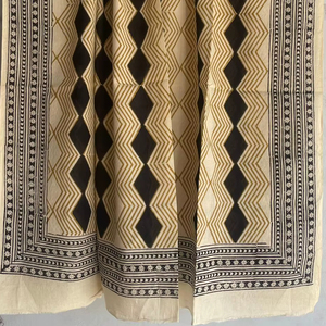 100% coton respirant traditionnel main bloc imprimé écharpe Jaipur fabriqué à la main Boho Chic léger ethnique doux coton écharpe - Product Image 1